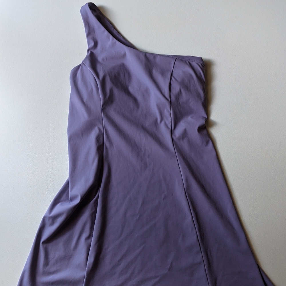 Outdoor Voices Lilac Asymmetrical One Shoulder Tennis Dress